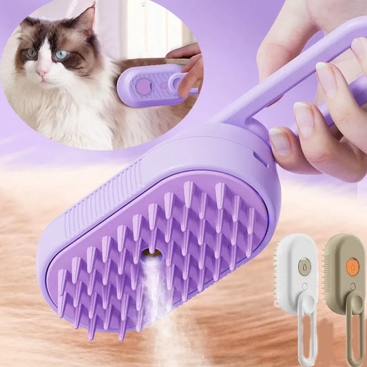 3-in-1 Electric Steamed Dog Brush with Essential Oil