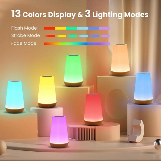 13 Color Changing Touch Night Light with RGB