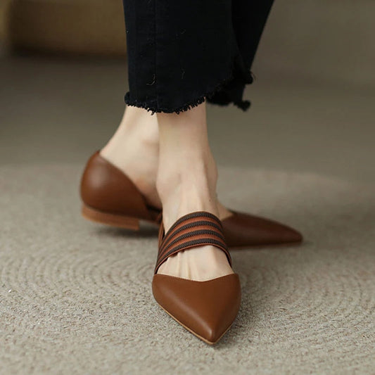 Flats Fashion Retro Solid Ladies Shoes