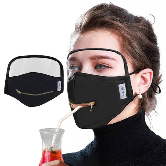 Cotton Zipper Opening Design Outdoor Protective Face Shield
