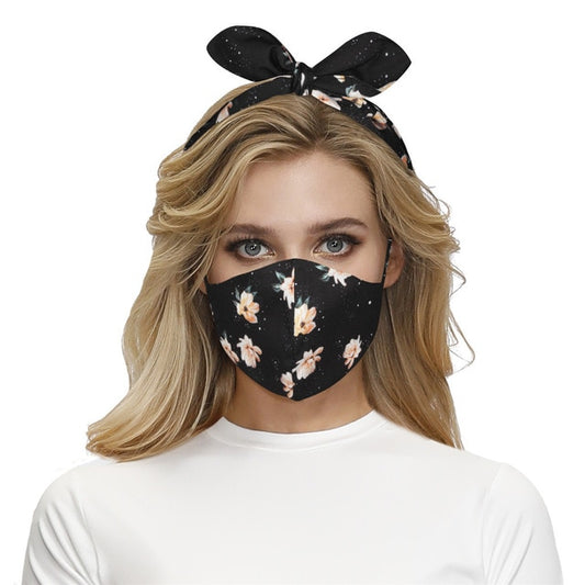 Girl Cute Mask with Hairband Facewear Bandage